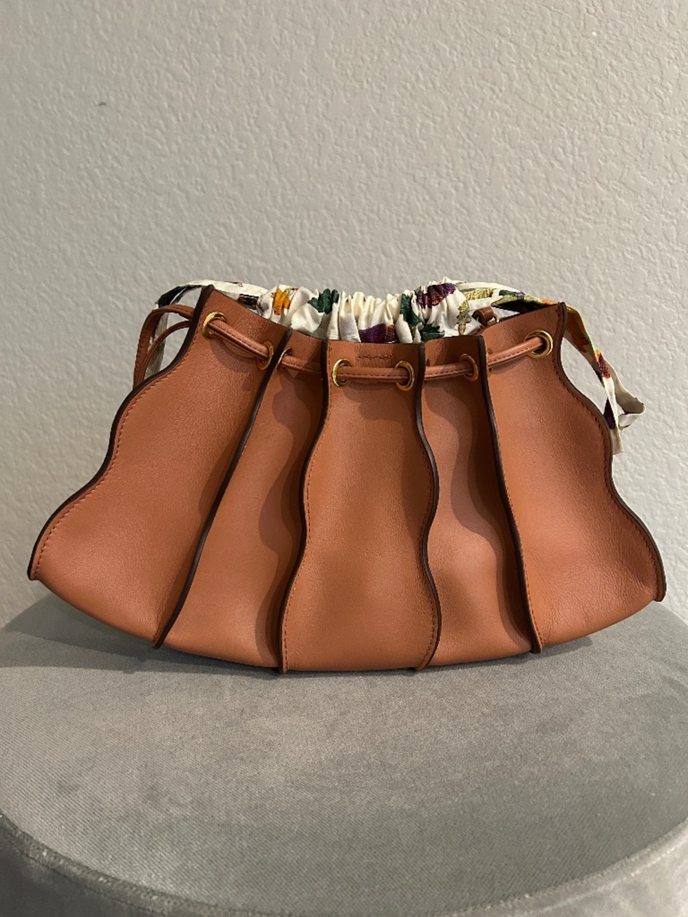 Leather Wave Crossbody Bag